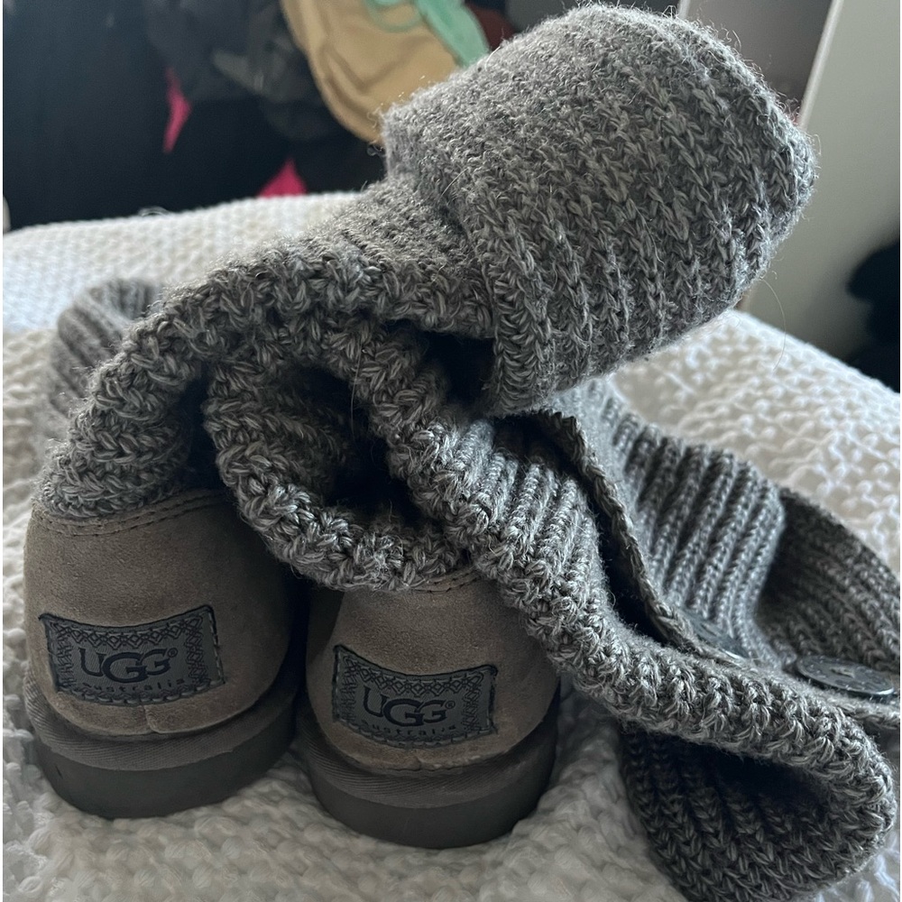 UGG Gray Knit Boots